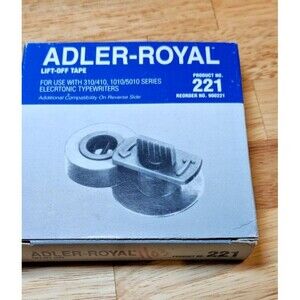 Adler 221 Lift Off Tape S310/410 - 1010 / 5010 Series Elec. Typewriters-New